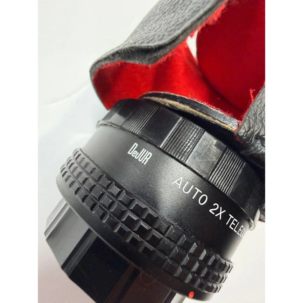 DeJUR Auto 2X Teleconverter for SLR Cameras with Red Lined Hard Case